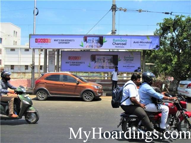 Book Bus Shelter Advertising Online in Chennai, Hoardings Company Chennai, Flex Banner TN